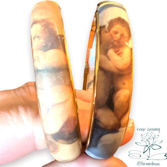 Hand Made Paper Wrapped Fine Art Bracelets x 2 - Picture 6 of 10